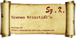 Szenes Krisztián névjegykártya