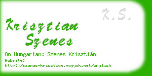 krisztian szenes business card