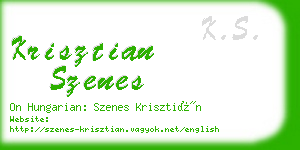 krisztian szenes business card